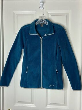 Eddie Bauer Teal Zip-Front Fleece Jacket - Women's